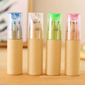 12colors kids color pencil kraft paper tube box